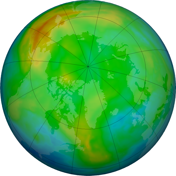 Arctic ozone map for 14 December 2015